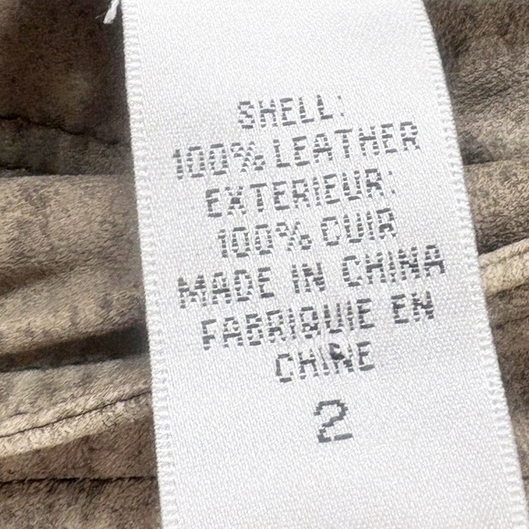 Diane Von Furstenberg Leather Straight Leg Pants Size 2 - Picture 9 of 9